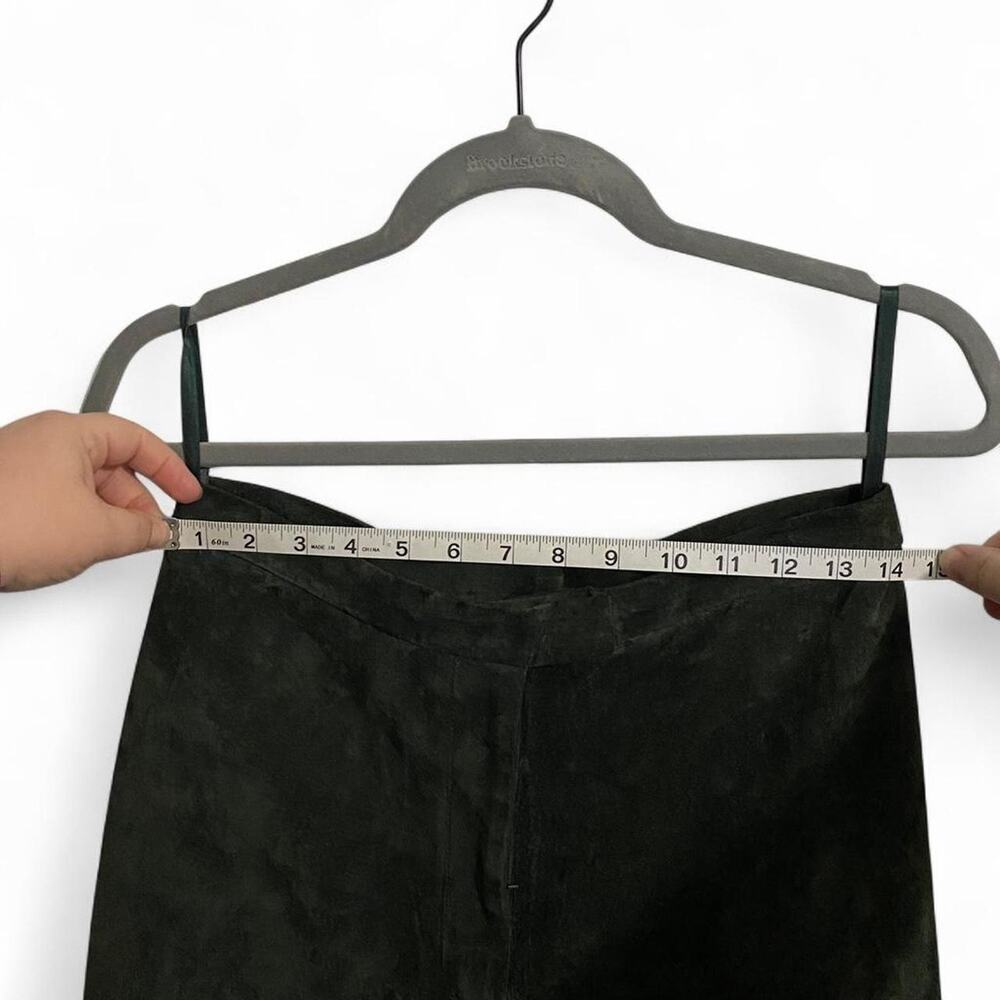 Ralph Lauren green 100% leather suede trousers Size 8 EUC - Picture 4 of 6